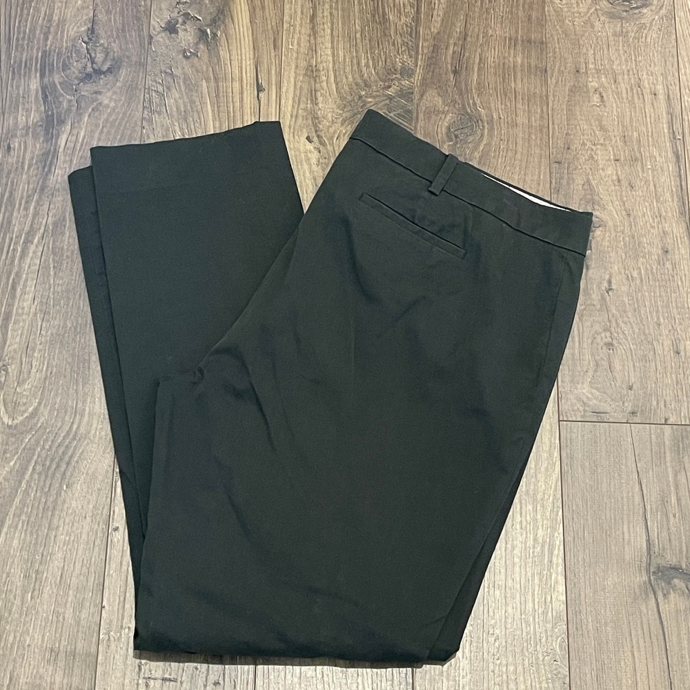 Brooks Brothers Natalie Fit Dark Green Cotton Stretch Trousers Womens 16